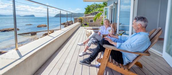 Happy couple relaxing in Newport Beach, California!